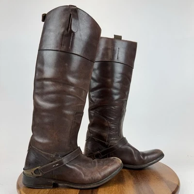 Botas de montar altas hasta la rodilla de cuero marrón Golden Goose Charlye para mujer talla EU 38 Foto 1 de 4