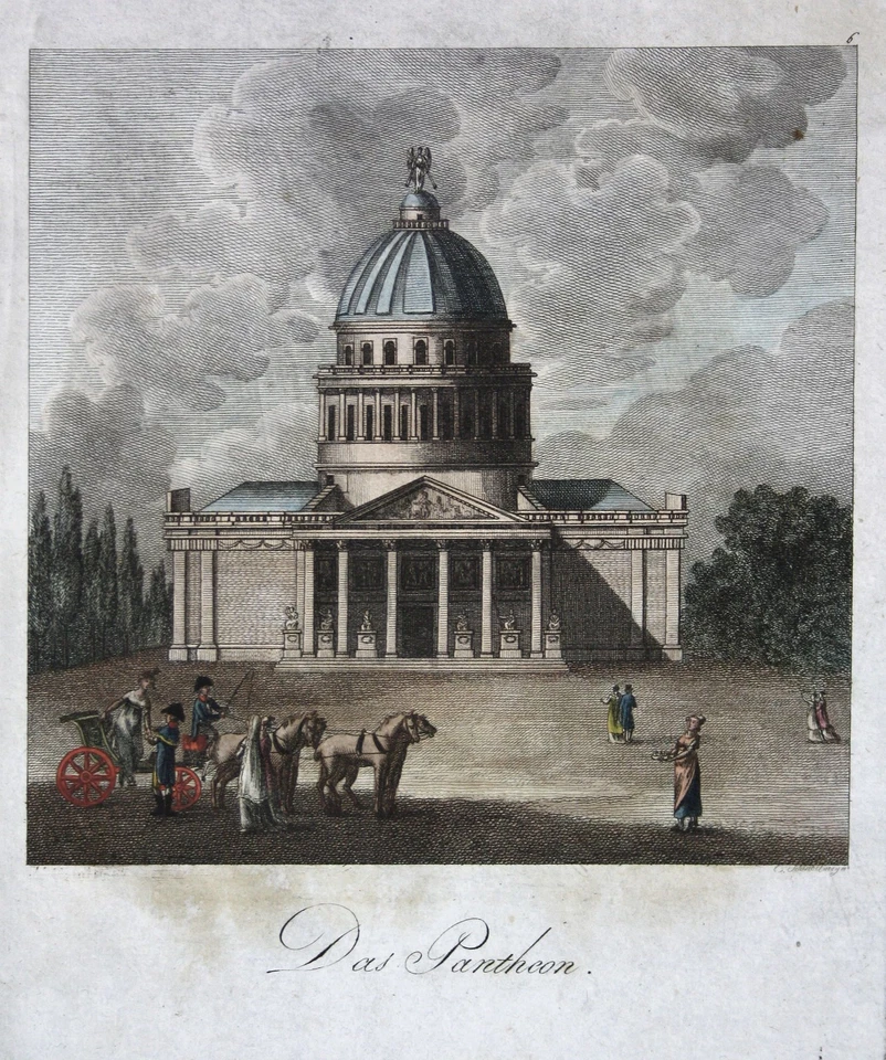 Pantheon Paris Frankreich France Ansicht view vue Kupferstich gravure ca. 1810 - Bild 1 von 1