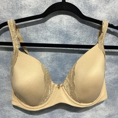 Sutiã SOMA abraçável 36DD renda bege com aro - Imagem 1 de 4