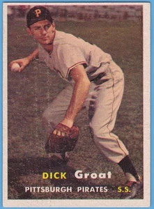 1957 Topps #12 Dick Groat. Pittsburgh Pirates. EX-EX/MT. - Picture 1 of 2