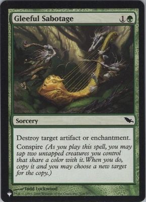 MTG Normal Gleeful Sabotage C The List Reprints 116 NM - Image 1 of 2