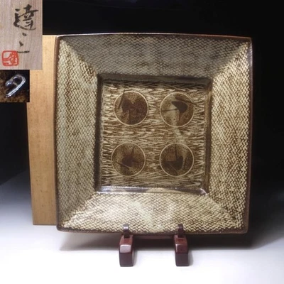 @WD29 Japanese Plate by Great National Human Treasure, Tatsuzo Shimaoka, 10.8" - Image 1 of 4