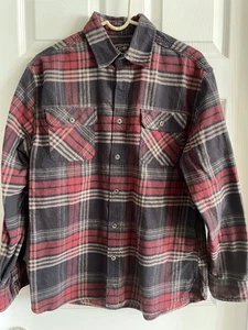 JACHS Hemd Herren L Heritage Flanell kariert Knopfleiste schwere Baumwolle - Bild 1 von 6
