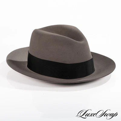 Nuevo en caja $475 Stetson Hecho en EE. UU. Caribú Gris Pináculo Castor Piel Fedora Sombrero 7.5 Sin precio base Foto 1 de 4