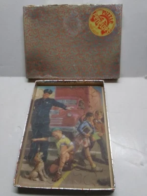 Vintage Suisse Wood Penelope Puzzle Switzerland 40 pcs Police & Children  - Image 1 of 4