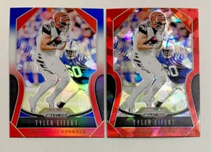 Lote de 2 tarjetas Prizm NFL 2019 fútbol americano Tyler Eifert rojo blanco azul RWB rojo hielo #78! - Imagen 1 de 2