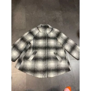 Stylische ombre karierte Wollmischung Jacke kuschelige Winter Oberbekleidung - Bild 1 von 9