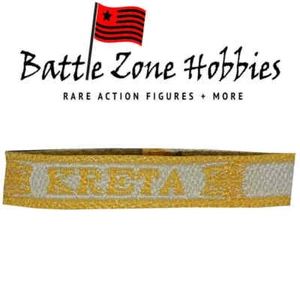 DID/3R 1/6 SCALE WWII GERMAN CUFF TITLE 'KRETA' (YELLOW) KURT STUDENT GM644 - Bild 1 von 1