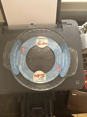 Placa de pastel Anchor Hocking Fire King 50 años transparente 9" NUEVA, no usada envío peine Foto 1 de 2