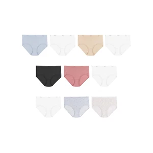 Hanes Womens Cotton Briefs Panty Underwear 10-Pack Multicolor Size 3xL size 10 - Picture 1 of 2