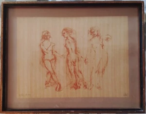Edna Hibel/Signed Print/"The Three Graces"/#1 of 20/American Art/Framed/Women - Picture 1 of 4