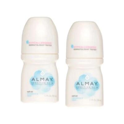 2 Pack Almay Sensitive Skin Roll On Fragrance Free Anti Perspirant 1.7 Oz Each - Image 1 of 4
