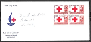 QE II - RHODESIA & NYASALAND - BLOCK OF 4 RED CROSS CENTENARY - 6th AUGUST 1963 - Picture 1 of 1