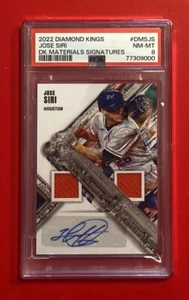 2022 Diamond Kings Jose Siri Dual Materials Jersey Auto RC #DMS-JS PSA 8 Signed - Picture 1 of 2