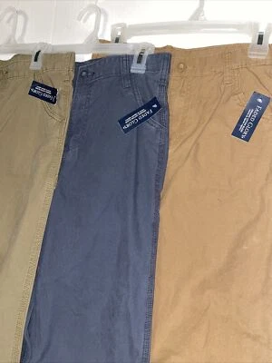 New Boys Faded Glory Size 14 Taupe Blue Tan Pants - Image 1 of 4