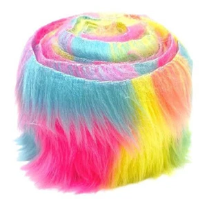 1.5M Faux Fur Fluffy Trim Plush Strips Ribbon Edge Trims For Clothing Coat Hood - Picture 1 of 36