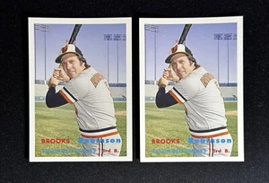 Lot (2) 2006 Topps Brooks Robinson Rookie Of The Week Card 1957 #9 #328 Orioles - Picture 1 of 2