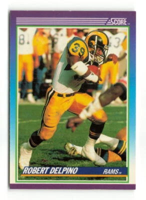 1990 SCORE #184 ROBERT DELPINO LOS ANGELES RAMS - Image 1 of 2