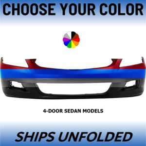 NEW Choose Your Color Front Bumper For 2006-2007 Honda Accord 4-Door Sedan - Picture 1 of 8