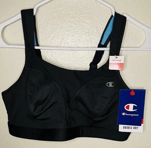 Champion Women's Spot Comfort High-Impact Wirefree Black Sports Bra Size 36C - Picture 1 of 8
