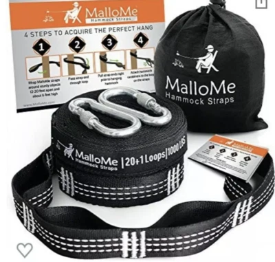 XL Hammock Straps - Hammock Tree Straps Set Versatile 2000+ LBS Heavy Duty 40 - Image 1 of 4
