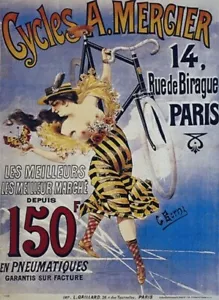 BICYCLE VINTAGE AD POSTER Mercier RARE HOT NEW - Picture 1 of 1
