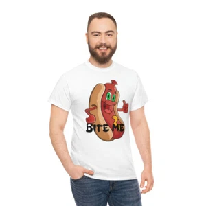 Camiseta de algodón pesado Bite Me unisex - Imagen 1 de 29