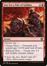 YOU SEE A PAIR OF GOBLINS x4 ~mtg NM-M Adventures in The Forgotten Realms Unc