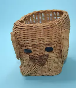 Elephant Wicker Plant Basket - Picture 1 of 7