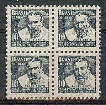 Brazil 1954 Sc# RA7 Padre father Bento Dias Pacheco block 4 MNH - Image 1 of 2