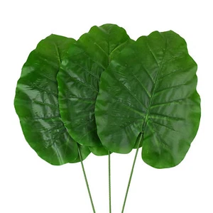 Artificial Elephant Ear Plant Picks, Dark Green, 24-inch, 3-count - Picture 1 of 1