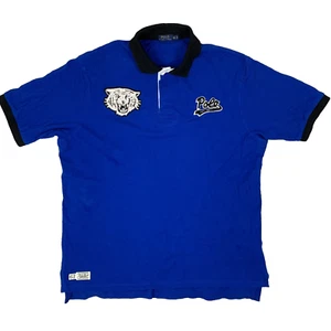 Polo Ralph Lauren Blue Tiger Short Sleeve Polo Shirt Size Men's 2XLT Tall - Picture 1 of 16