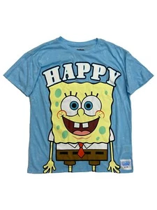 Nickelodeon Junior Womens Blue Spongebob Happy Tee Shirt T-Shirt XX-Large - Picture 1 of 1