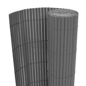 vidaXL Double-Sided Garden Fence PVC 90x300 cm Grey UK - Picture 1 of 5