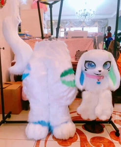 Holiday Party Long Fursuit Husky Dog Fox Furry Costume Suit Cosplay Gift #80 - Picture 1 of 4