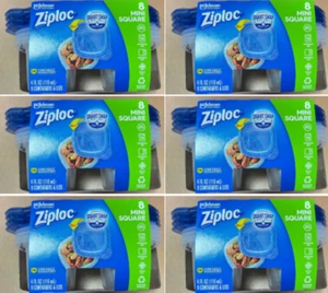 48-6 (8 confezioni) ZIPLOC Contenitori Preparazione Pasti Conservazione Alimenti Riutilizzabili per Cucina 4oz - Foto 1 di 6