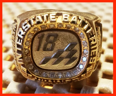 1997 BOBBY LABONTE CHAMPIONSHIP RING 30.2g 10K GOLD w/DIAMONDS Cover