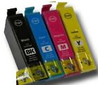 Set Of 4 Replacement Ink Cartridges For Epson T0712 Printer
