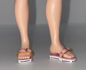 Rainbow High Pacific Coast Bella Parker Doll Shoes Accessory Pink Slides Sandals - Picture 1 of 6