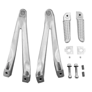 Passenger Rear Footrests Footpegs Brackets Fit YAMAHA 04 05 06 07 08 YZF R1 - Picture 1 of 5