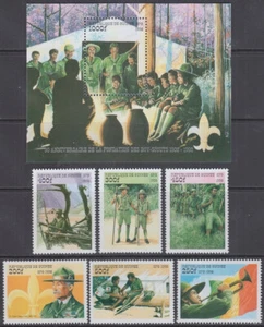 GUINEA Artículo # 034 CPL MNH JUEGO DE 6 SELLOS MÁS S/S - BOY SCOUTS - Imagen 1 de 1