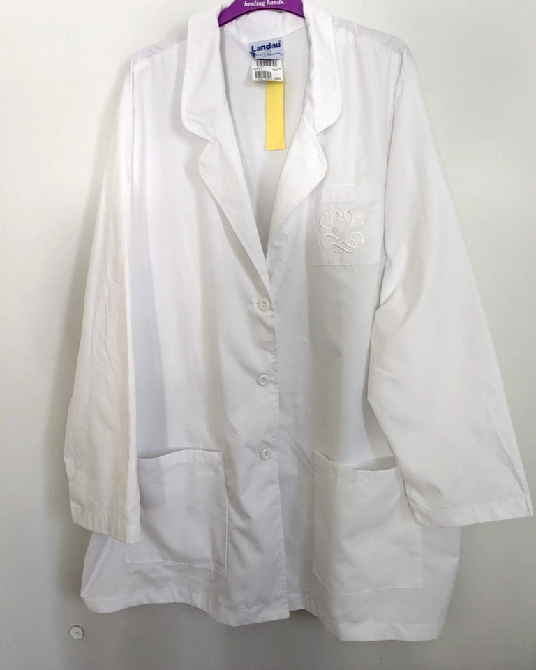 Landau Lab Jacket #8711, Size 4XL, Color ~ White. NWT - Image 1 of 4