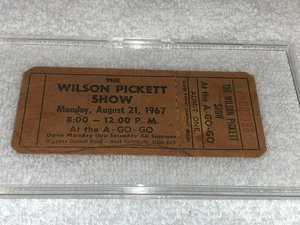 WILSON PICKETT 1967 UNBENUTZTES KONZERTTICKET THE A-GO-GO CAPE COD R&B SOUL - Bild 1 von 11
