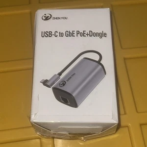 Zhen You USB-C zu Gigabit PoE Konverter TYP C zu Ethernet ZYPOE01 - Bild 1 von 1