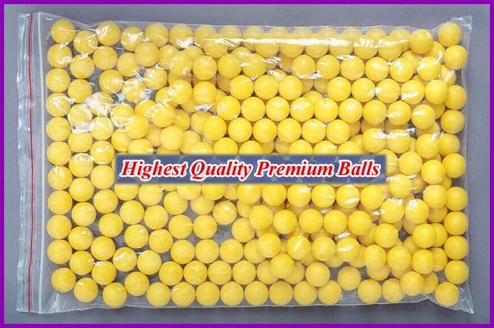 300 bolas de pintura de práctica reutilizables sin pintura AMARILLAS .68 cal Ultra PREMIUM Foto 1 de 1
