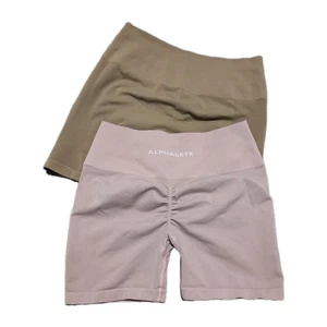 2-teiliges Set Alphalete Shorts Amplify Seamless Scrunch 4 Zoll Schrittlänge M Rouge Haselnuss - Bild 1 von 11