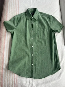 NWOT J crew mens' size Small short sleeve solid pale green button-up shirt - Picture 1 of 2