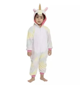 One-Piece Kid's Unicorn Pajamas Bathrobe Halloween Cosplay Costume Sleepwear - Picture 1 of 5