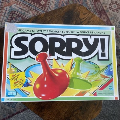 Vintage Sorry! Board Game !990s Parker Brothers Version Complete Pieces 6 And Up - Image 1 of 4