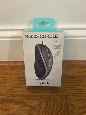 NEW SEALED---Logitech M500s Corded 7-Button USB Laser Scroll Mouse (Win-10) - Image 1 of 2